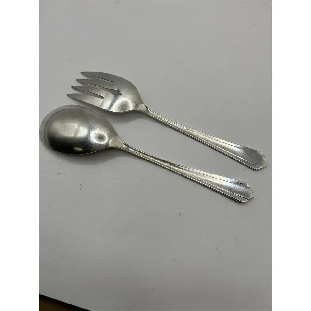 Wm A. Rogers A1 plusOneida Ltd Silverplated serving set Fork And Spoon “Malibu”